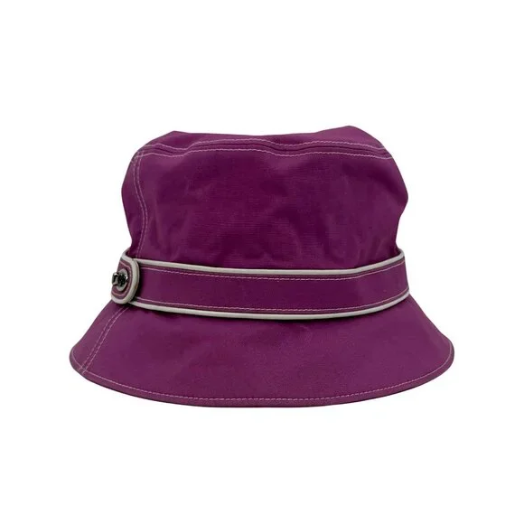 Vtg Y2K Coach Fuchsia Bucket Hat | Barbiecore Dopamine Indie Sleaze Retro Grunge - Picture 4 of 13